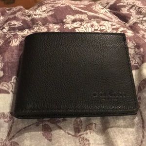 Coach Men’s Wallet Black Signature ID Case New
